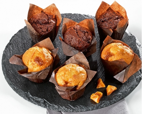 Mini muffin assortis chocolat pépite corolle tulipe
