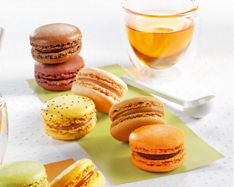 Mini macarons "note gourmande" - Plateau de 36 pièces "Symphonie Pasquier"