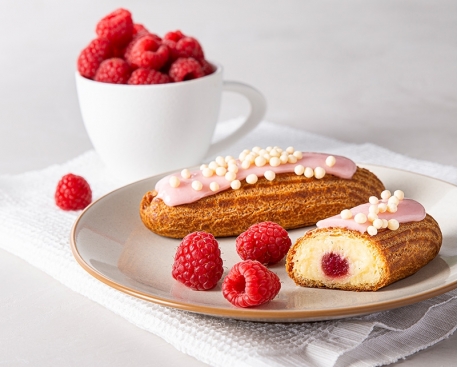 Eclair Gourmand vanille-framboise