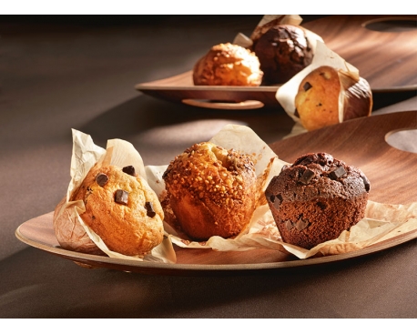 Muffin chocolat, chunks de chocolat, corole tulipe