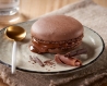 Macaron chocolat cœur coulant caramel