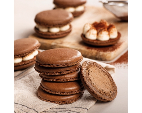 Grande Coque macaron cacao Grande Coque macaron cacao