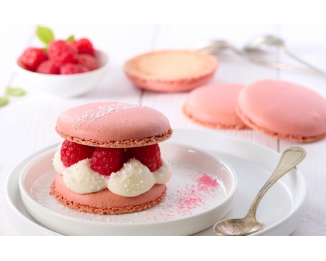 Grande Coque macaron framboise Grande Coque macaron framboise