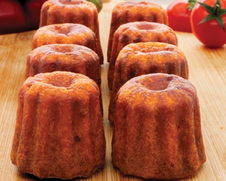 Cannelés Salés piperade et piment d'espelette AOP